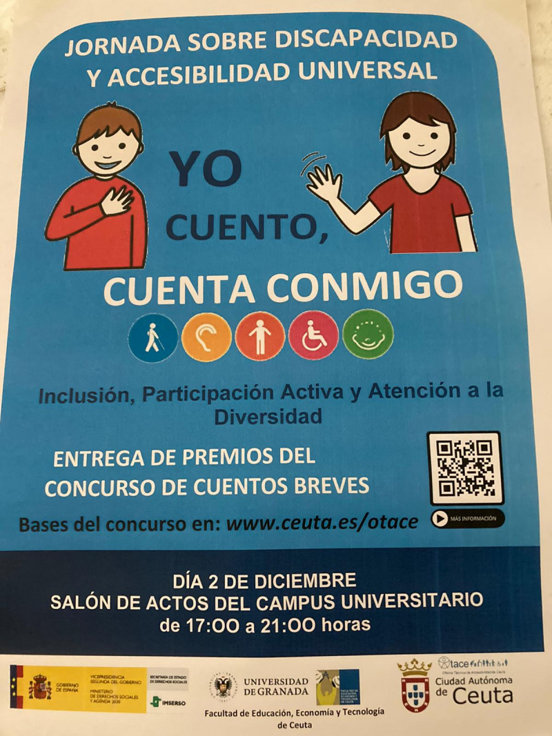 Concurso Cuentos Breves: "Yo cuento, cuenta conmigo". Jornada Discapacidad