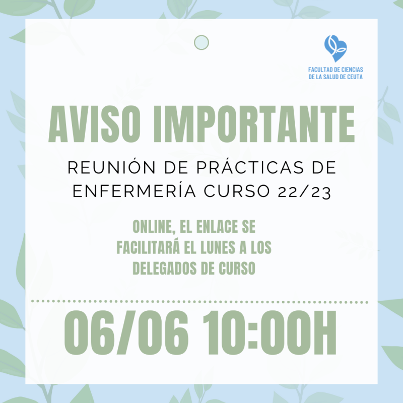 Reunión prácticas  para 3º y 4º curso