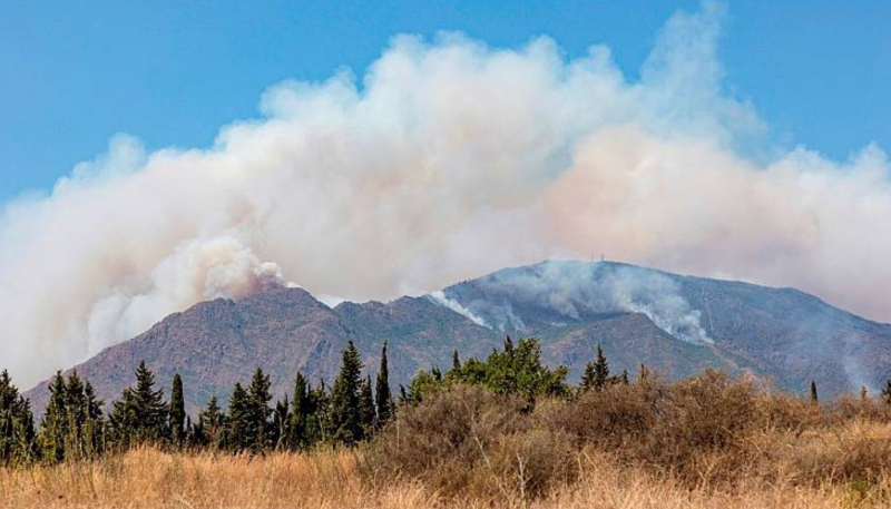 Incendio en Sierra Bermeja