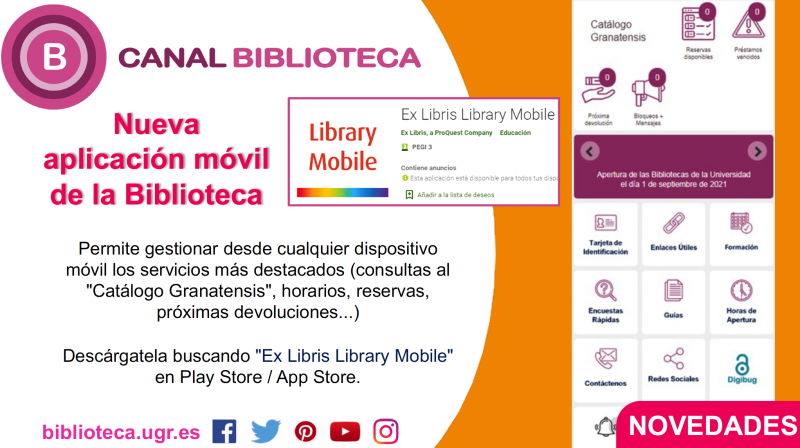 Nueva App biblioteca App móvil biblioteca