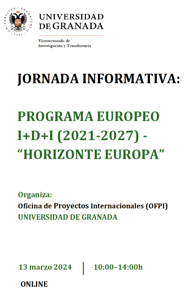 Programa Europeo I+D+I (2021-2027). Horizonte Europa / Pilar II Programa Europeo I+D+I (2021-2027). Horizonte Europa / Pilar II